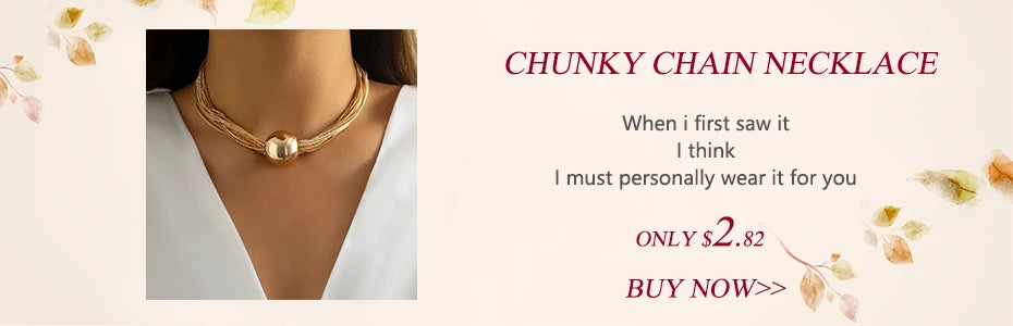 Exaggerated Chunky Metal Wire Choker Necklace – Gold Punk Collar, Wide Smooth Chain, Steampunk Jewelry for Women