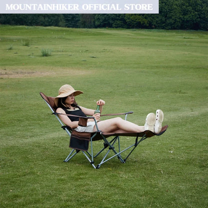 MOUNTAINHIKER 4-Speed Adjustable Folding Lounge Chair – Ultra-Light Portable Camping & Fishing Chair