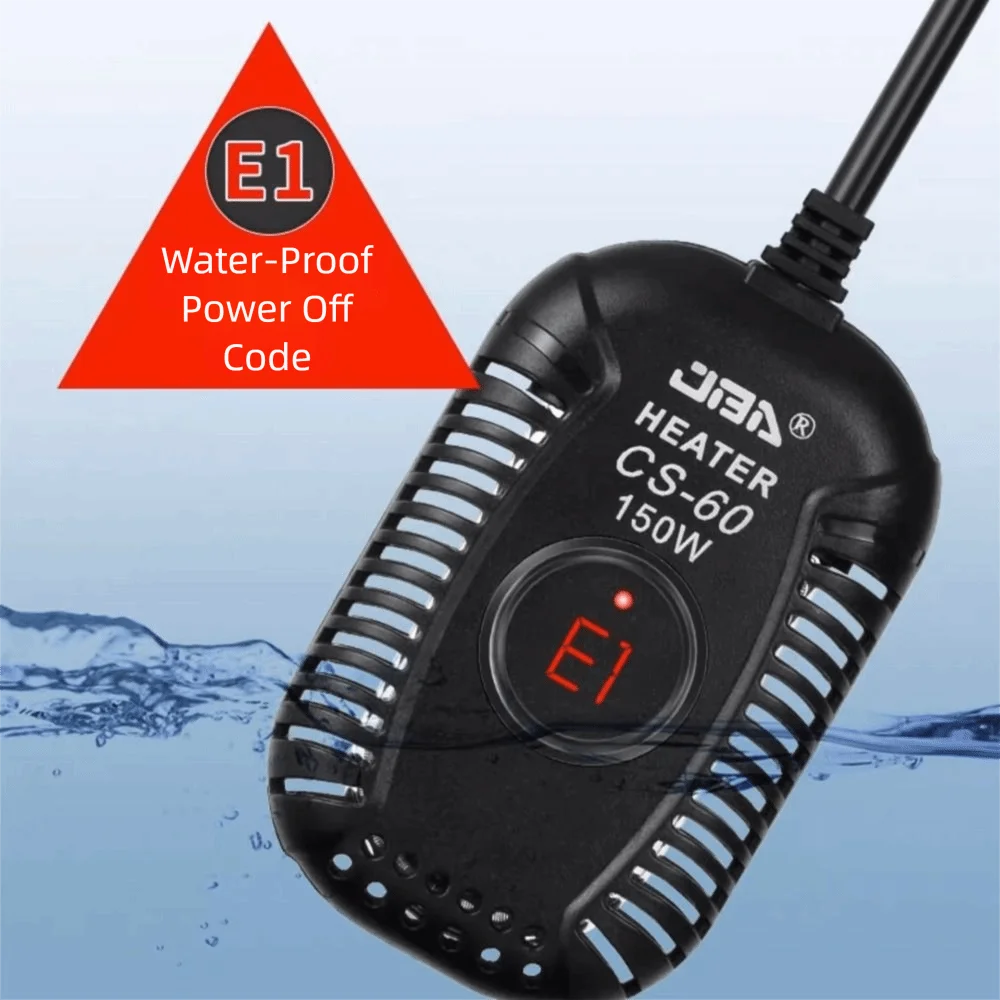 Quartz Glass Aquarium Submersible Heater – Ultra Short Adjustable Turtle Tank Heater 25W-150W