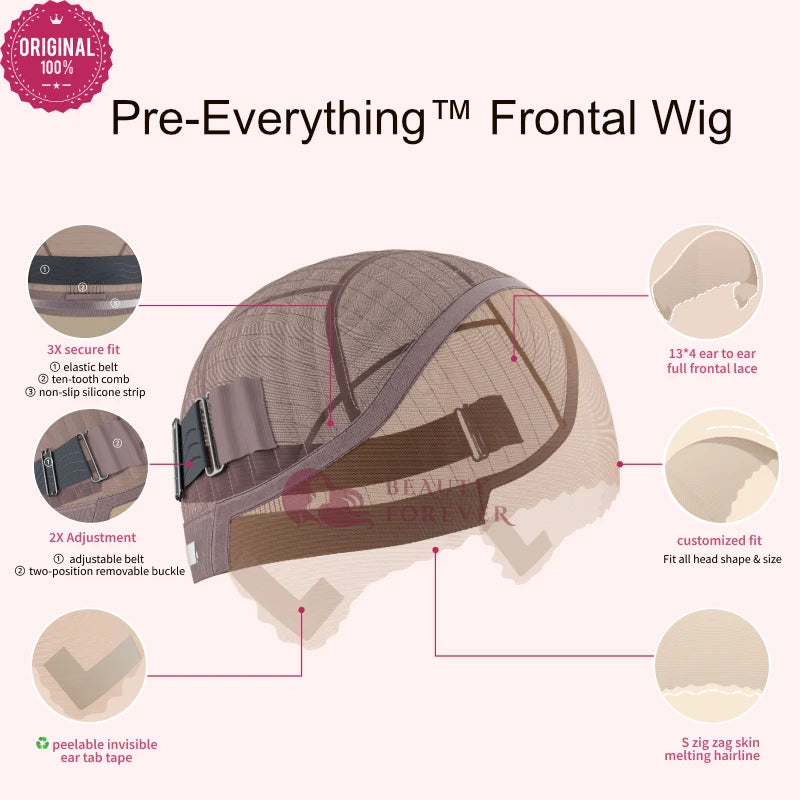 Beautyforever 3D Body Wave Lace Front Wig - Glueless, Ready-to-Wear, 100% Raw Human Hair, Bye Bye Knots