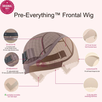 Beautyforever 3D Body Wave Lace Front Wig - Glueless, Ready-to-Wear, 100% Raw Human Hair, Bye Bye Knots