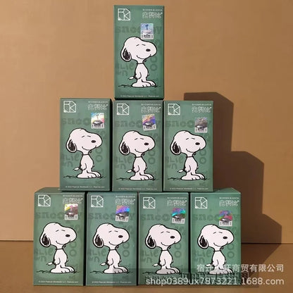 Genuine Snoopy Blind Box Puzzle — Cartoon Scene Building Block Ornaments for Children, Assembled Gift Toy