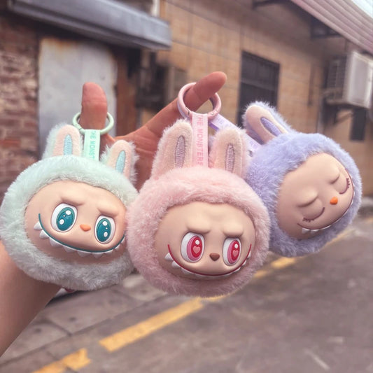 Labubu 2nd Gen Multi-Color Cute Doll Head Plush Toy — Backpack Pendant Keychain Anime Gift Box