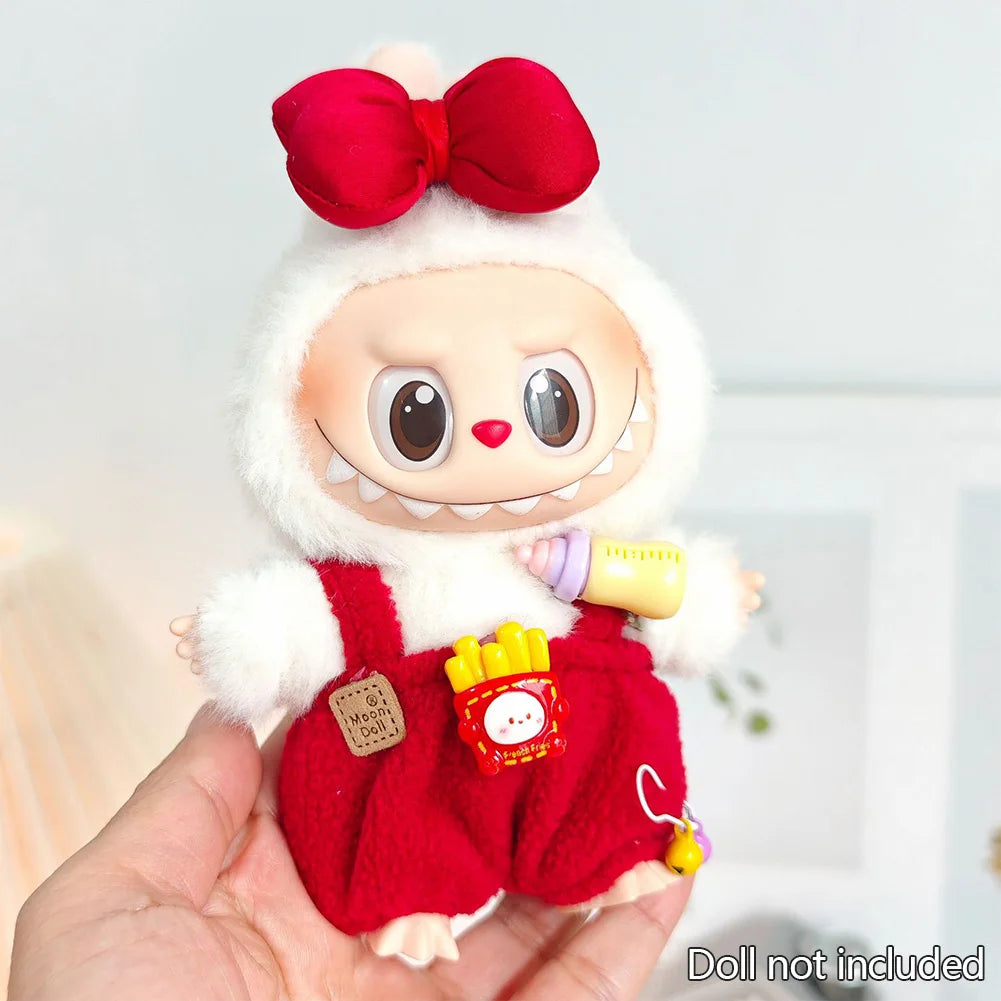 Labubu 1st & 2nd Generation Antique Hanfu Outfit Clothes with Vinyl Pendant for New Year's & Spring Festival