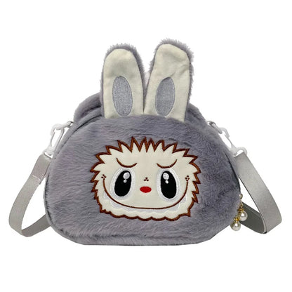 Labu Cartoon Crossbody Plush Bag – Kids Backpack & Shoulder Bag Doll Change Purse, Perfect Gift for Girls