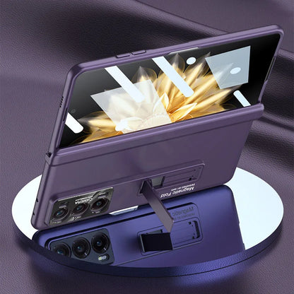 Original Honor Magic V2 Magnetic Hinge Case – Anti-Knock Matte Hard Cover with Outer Screen Glass Stand