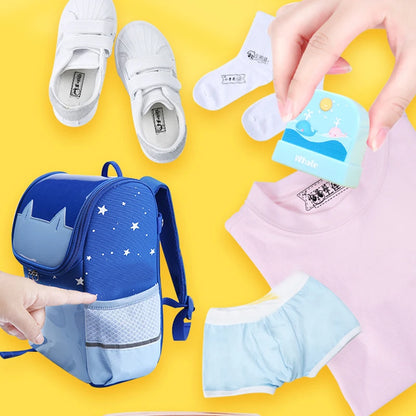 Children's Custom Name Seal Stamp - Kindergarten Clothes Waterproof Name Sticker, Kawaii Montessori Gift for Students