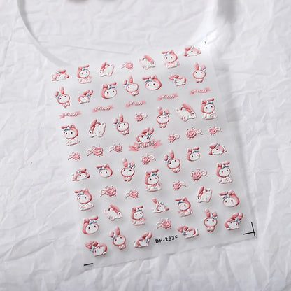 Cute Snoopy 5D Nail Stickers – Cartoon Anime Nail Art Decoration