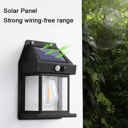 Solar Outdoor Wall Lamp - Human Body Induction, IP65 Waterproof for Home, Villa & Balcony Decor