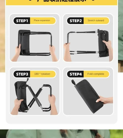 Portable Multifunctional Outdoor Picnic Camping Folding Chair – Ultra-Light Fishing Stool, Travel Stool & Accessories