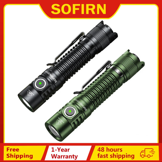 Sofirn SP31 V3.0 Tactical LED Flashlight — 2000LM SST40/519A USB-C Rechargeable 18650 Torch with Dual Switch