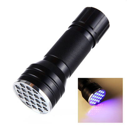 9/21LED UV Light 395nm Waterproof Flashlight – Portable Ultraviolet Torch for Nails, Black Light & Detection