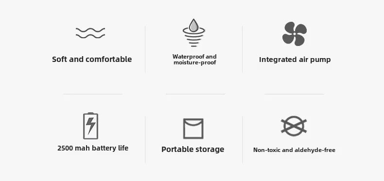 MOUNTAINHIKER 2025 Inflatable Air Mattress - PVC Glamping Camping / interior Bed Mat with Built-In Pump for 1-3 Person