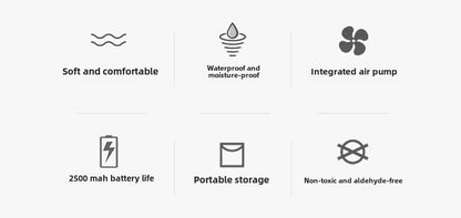 MOUNTAINHIKER 2025 Inflatable Air Mattress - PVC Glamping Camping / interior Bed Mat with Built-In Pump for 1-3 Person