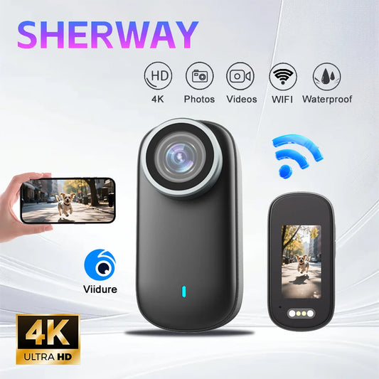 4K WiFi Mini Action Camera — Portable Thumb-Size Sport Cam for Outdoor, Helmet, Motorcycle, Cycling & Vlogging