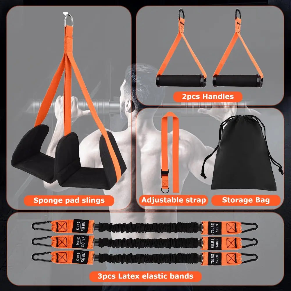 Pull-Up Assistance Bands Set – Resistance Straps for Men & Women, Hanging Training Chin-Up Workout and Body Stretching