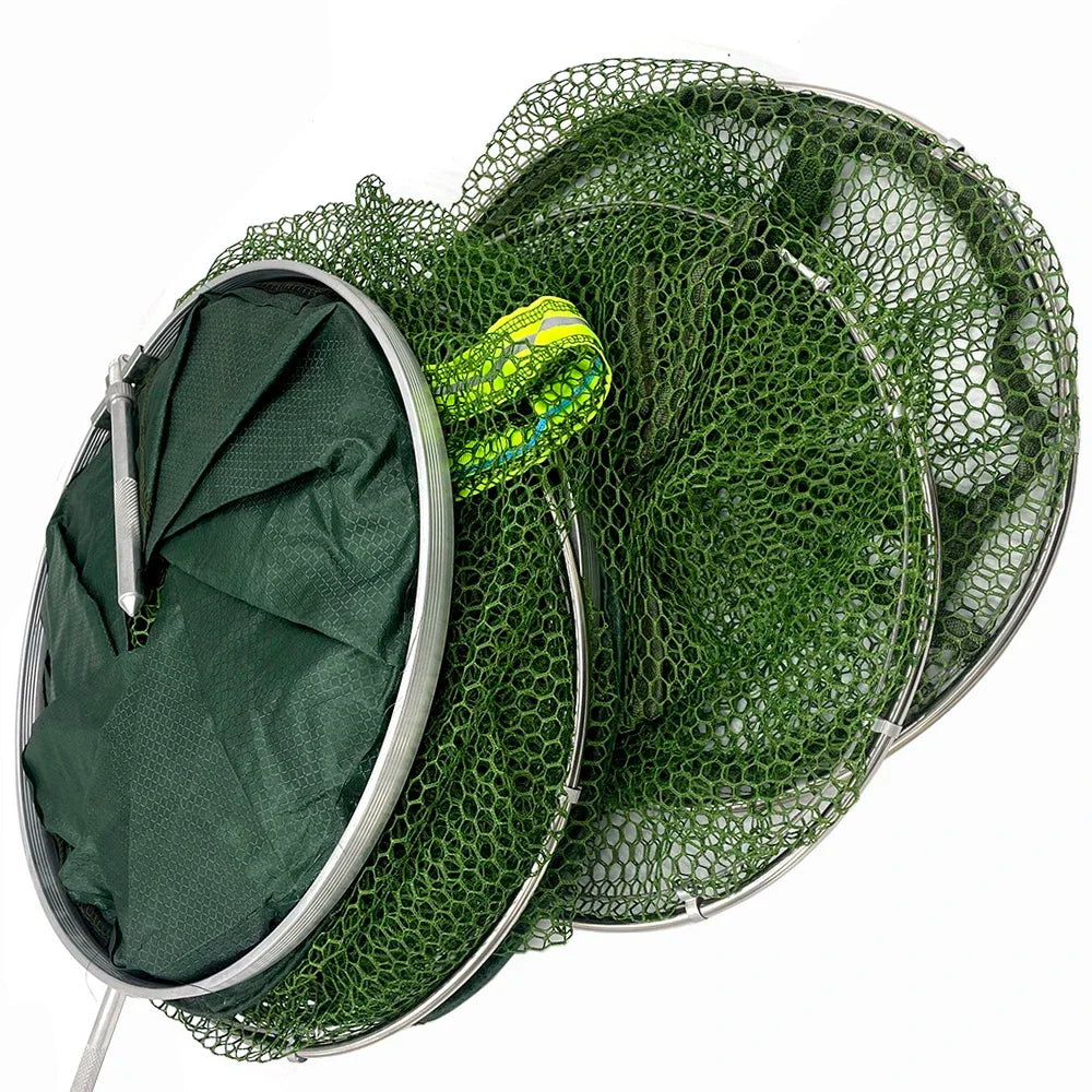 Folding Fishing Net 1.7m-3m – Large Shrimp, Carp & Crab Trap Creel for Surfcasting Accessories
