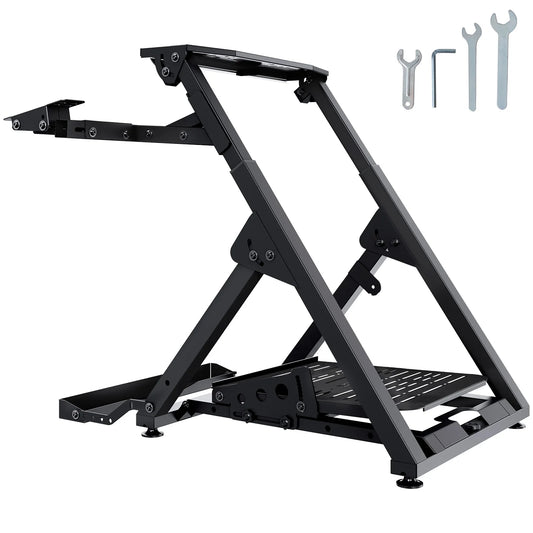 SucceBuy Foldable Racing Wheel Stand — Height Adjustable Universal Base for Logitech & Thrustmaster Wheels