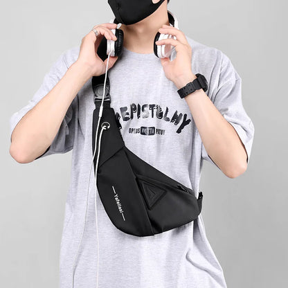 Men's Sling Chest Bag | Small Shoulder Messenger | Anti-Theft Mini Travel Crossbody | Mobile Phone Holder