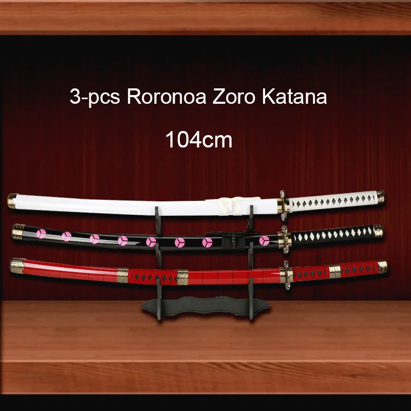 1:1 Roronoa Zoro Katana Wooden Toy Swords – Wado Ichimonji, Shusui, Enma Anime Cosplay Props & Collectible Weapons