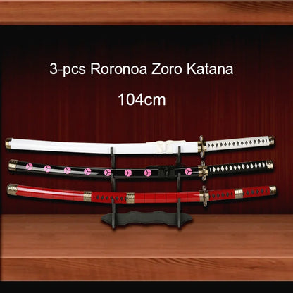 1:1 Roronoa Zoro Katana Wooden Toy Swords – Wado Ichimonji, Shusui, Enma Anime Cosplay Props & Collectible Weapons