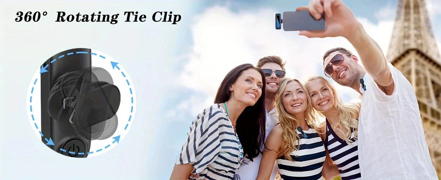 Xiaomi Wireless Lavalier Microphone – Portable Mini Mic for Audio, Video Recording & Livestreaming on iPhone & Android