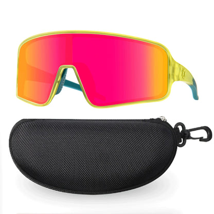 JULI Polarized Classic Sports Sunglasses - Ultralight Rimless Rectangle Frame for Men, Fishing & Driving, UV400 Protection (MJ8009)