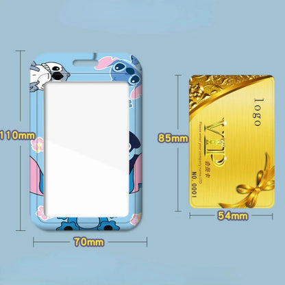 Disney Anime Stitch Badge Holder – Kawaii Card Holder Lanyard for Students, Kids, Campus Neck Strap Gift