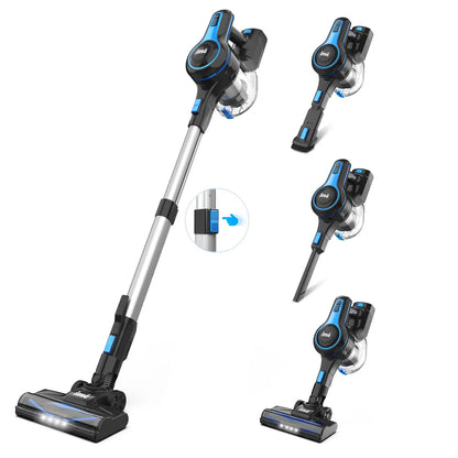 INSE Cordless Vacuum Cleaner - 6 in 1, 20Kpa Suction, Lightweight Stick Vacuum with 2200mAh Rechargeable Battery for Home Cleaning