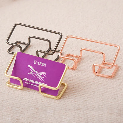Desk Business Card Holder - Office Gift Display Organizer Bracket for Cards