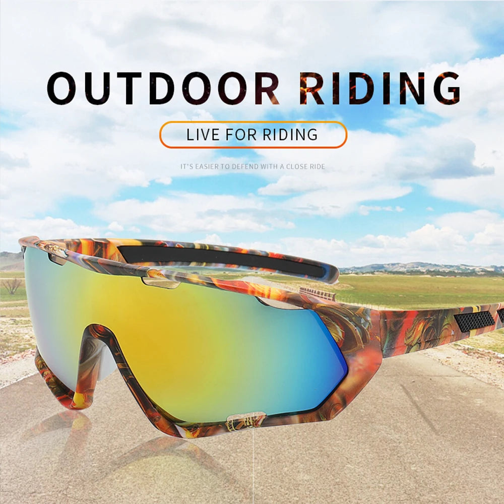 UV400 Cycling Sunglasses | Riding Glasses for Men & Women | Sports Eyewear for Bicycle Mountain Bike & Road Goggles