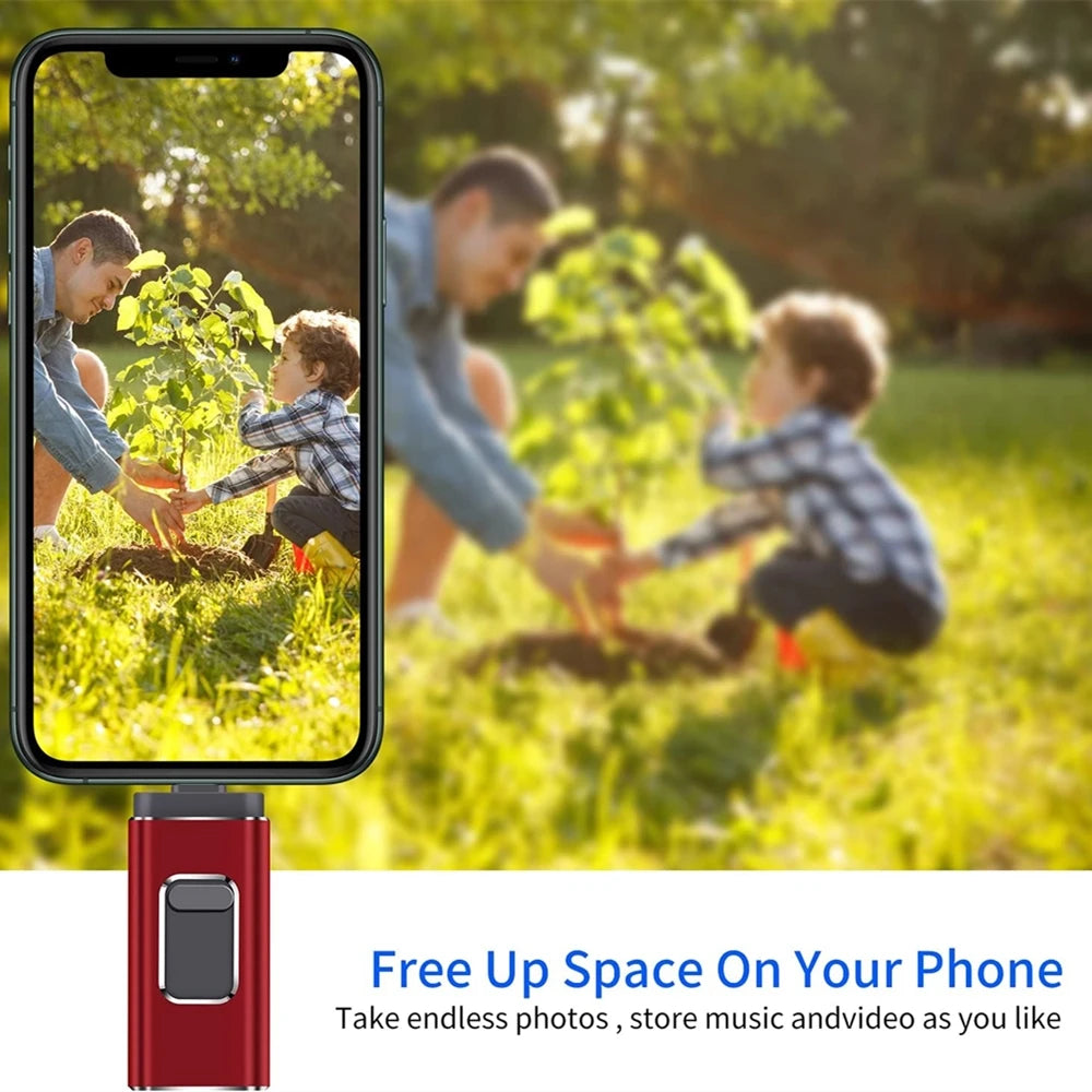 iPhone Flash Drive 3.0 – 256GB, 128GB, 64GB Memory Stick, External Storage for iPhone, PC, iPad, and More Devices