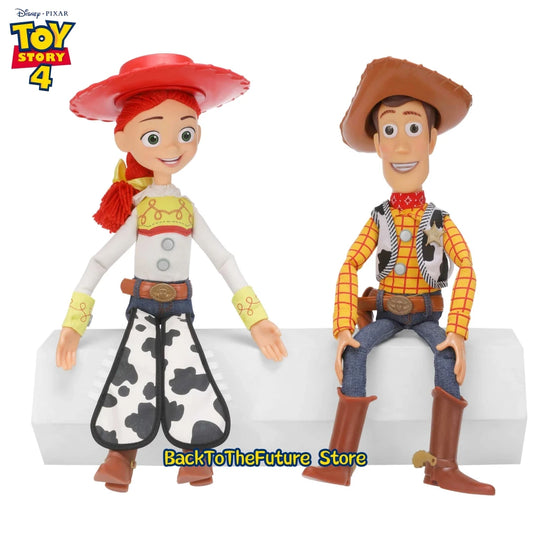 Disney Toy Story 4 Talking Woody & Jessie Action Figures — Speak & Sound Collectible Toy Model for Kids Gift
