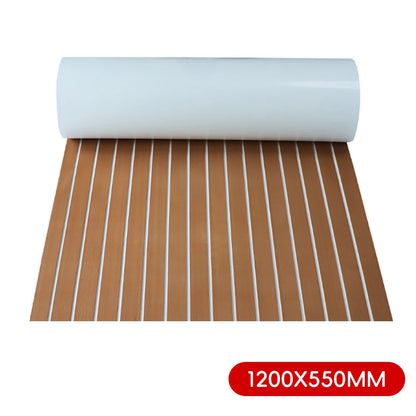 2.4m Self-Adhesive EVA Foam Boat Flooring | Faux Teak Marine Decking Sheet for Yacht, 8 Styles