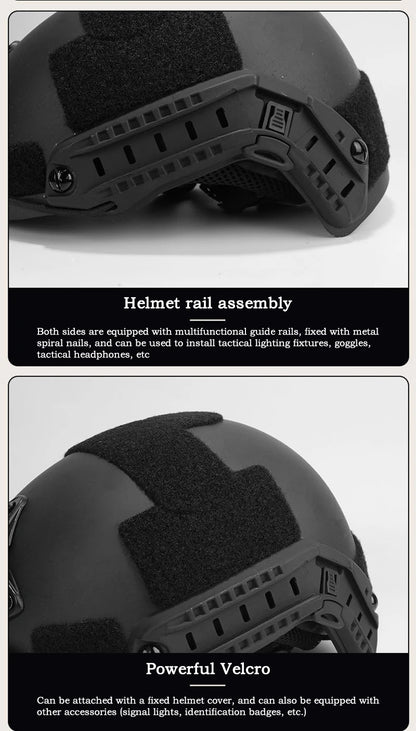 FAST Tactical Kevlar Helmet – High-Quality Suspended Pad Helmet for Outdoor, Hunting & Military Use