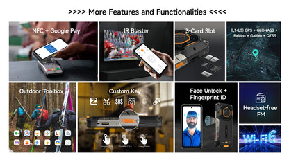 Ulefone Armor 26 Ultra 5G Rugged Waterproof Smartphone - 120W Fast Charging, 15600mAh, 200MP+64MP, 24GB+512GB, NFC
