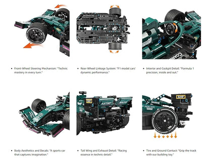 F1 W14 E Technic 1432+ Pcs 1:8 Sports Car Building Blocks – Compatible with 42141, DIY Model, Birthday Gift