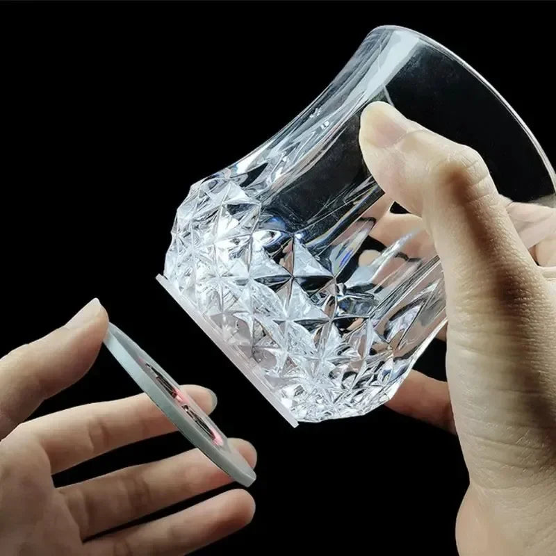 LED Luminous Cup Stickers — 6cm Bottle & Glass Coaster Lights for Bar, KTV, Wedding, Party Decoration (1/50PCS)