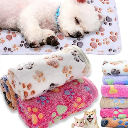 Soft and Fluffy Pet Blanket – High-Quality Cartoon Pattern Mat | Warm and Comfortable for Cats and Dogs