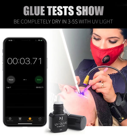 JOMAY UV Eyelash Glue 4 Colors – Fast-Dry, Strong, Long-Lasting & Waterproof Adhesive
