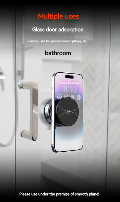 Vacuum Magnetic Car Phone Holder – Universal Suction Cup, Mirror & Shower Stand for iPhone 16/15/14/13/12 Pro Max, Samsung