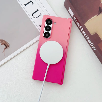 Magnetic Magsafe Wireless Charging Case — Gradient Liquid Silicone Bumper for Samsung Galaxy Z Fold 3-7