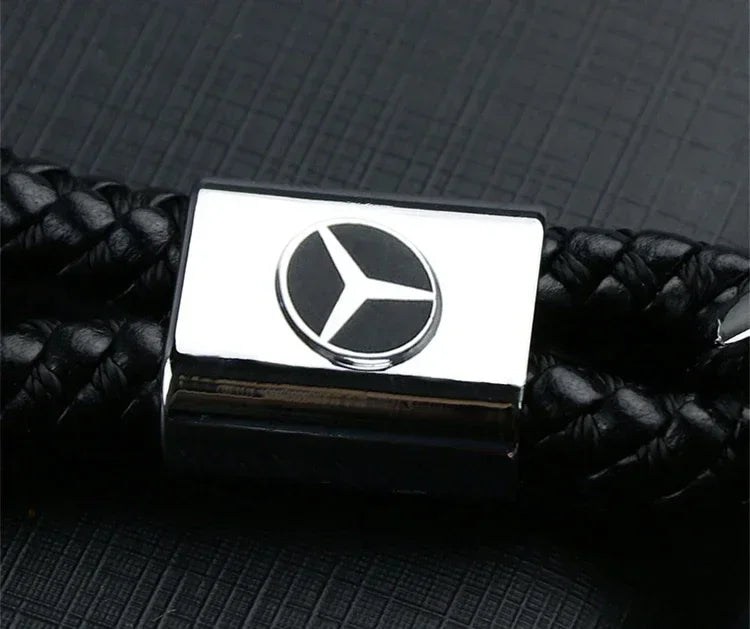 Braided Rope Metal Keychain – Car Key Ring for Mercedes Benz W166/W213/W246/W176/W177/W205 C260/C200/C300/C180/C63/W167
