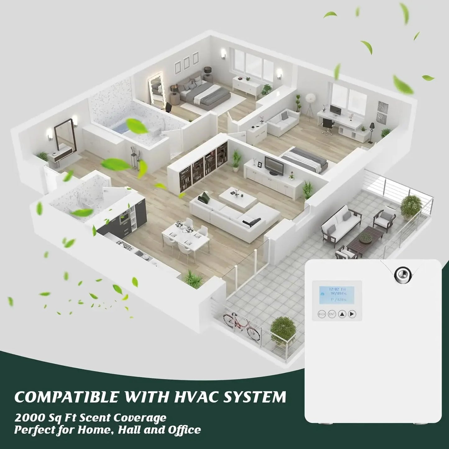 Waterless Fragrance Diffuser – 300ml WIFI-Controlled Air Freshener with Timer | Smell Distributor for Home & Hotel