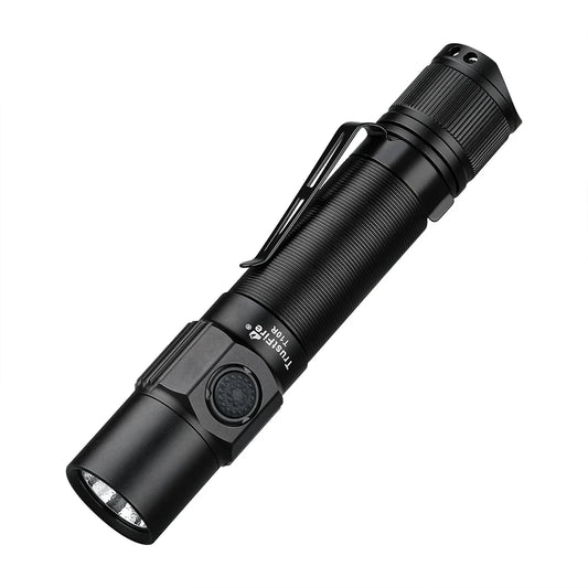 Trustfire T10R Tactical LED Flashlight — 1800 Lumen, USB-C Rechargeable 18650 Torch with Dual Switch