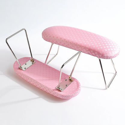 Waterproof Plaid Leather Nail Arm Rest Pillow – Soft Manicure Wrist Support Cushion