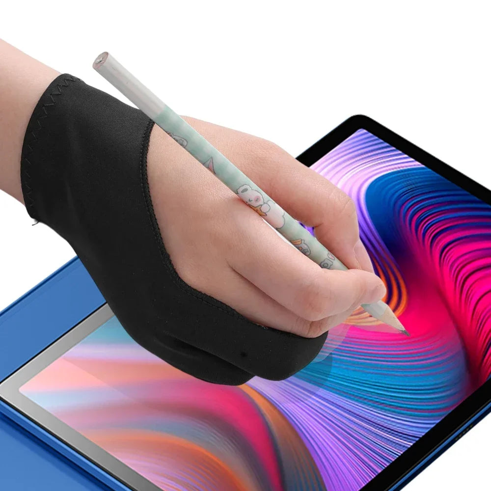 Two-Finger Drawing Glove with Palm Rejection for iPad & Graphic Tablets – Left/Right Hand Artist Glove