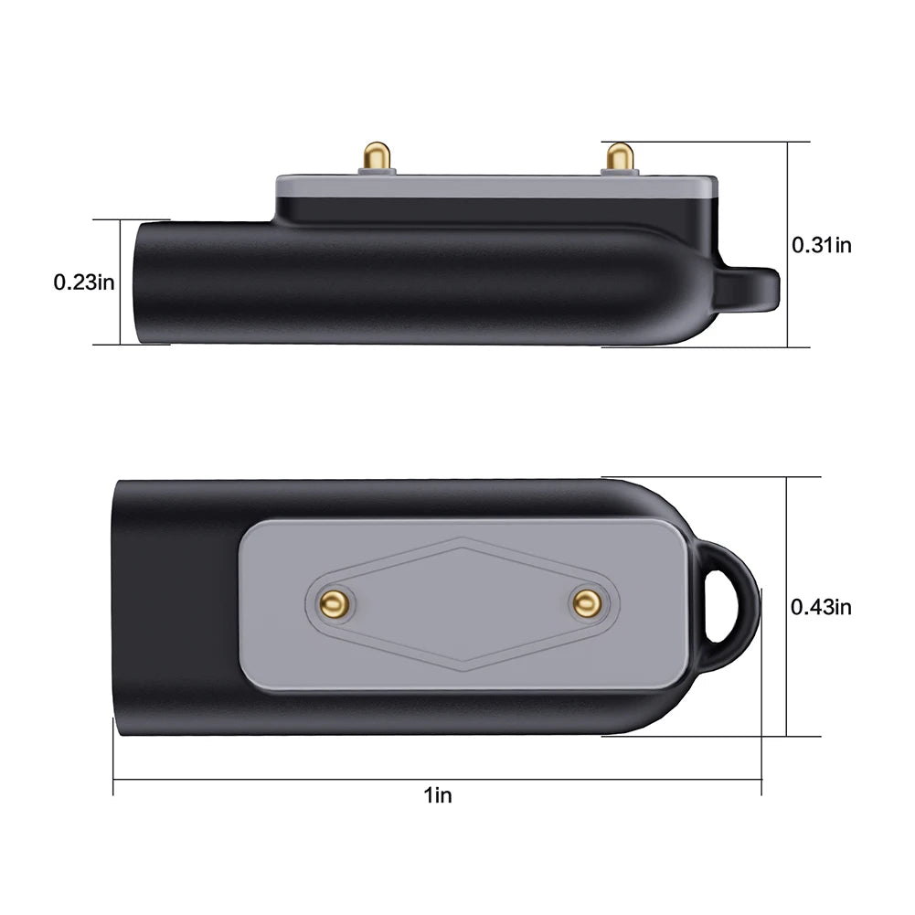 Type C Charger Adapter – Right Angle Charging Cable Converter for Samsung Galaxy Fit 3 & Huawei Watch Fit 3/2