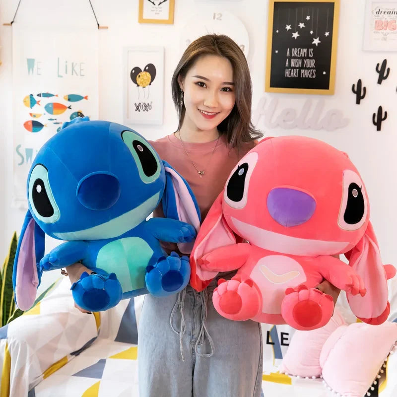 20-60cm Giant Lilo & Stitch Plush – Cartoon Stuffed Anime Toys, Pendant Pillow for Kids Birthday Gift