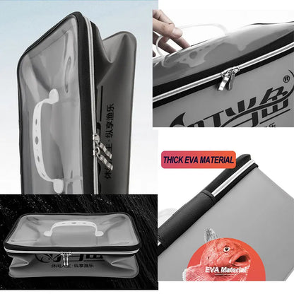 Multifunction EVA Folding Fishing Bag – Live Fish Bucket and Water Container, 4L/6L/10L/14L Tackle Storage Case